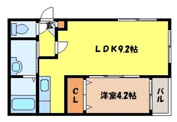 東区役所前駅 徒歩10分 2階の物件間取画像